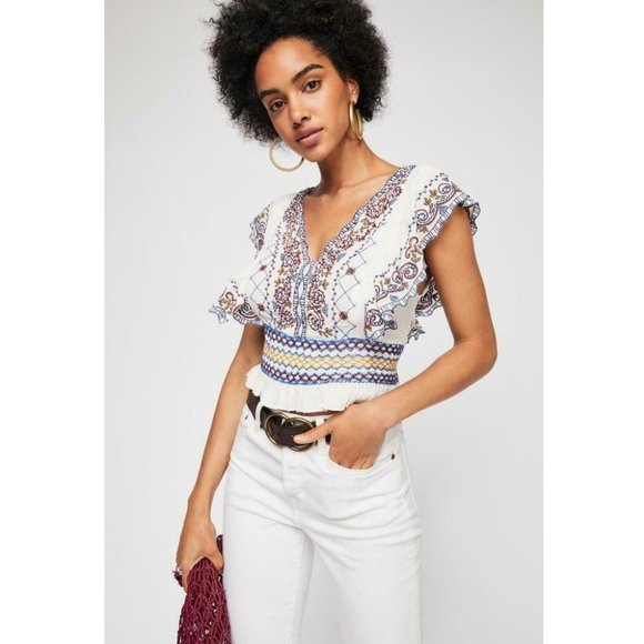 Free People Tops - NWT! Free People Beaded Holland Park Top